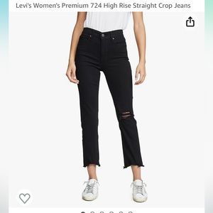 Levi High Rise Straight Crop Jeans